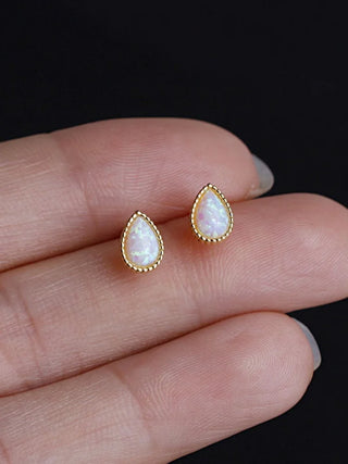 Zircon Gold Stud Earrings 3