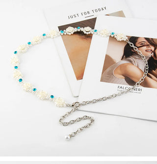 Rhinestone Floral Waist Belt