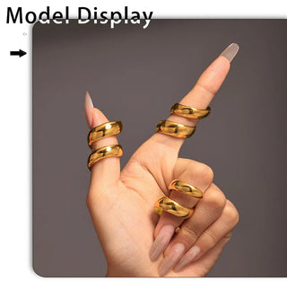 Gold Stainless Ring 6