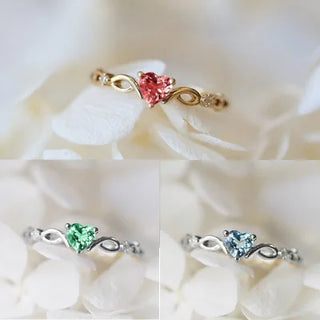 Zircon Heart Ring