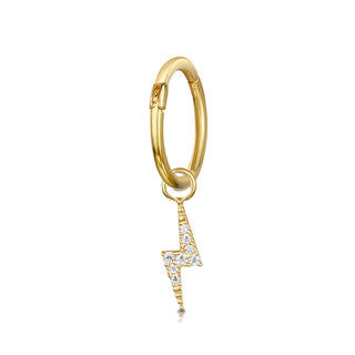 Zircon Gold Hoop Earrings