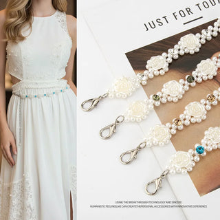 Rhinestone Floral Waist Belt