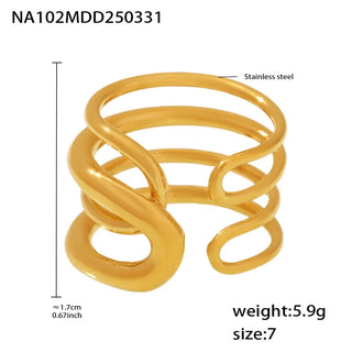 Gold Stainless Ring 4