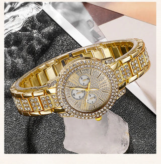 Rhinestone Gold Jewelry Set