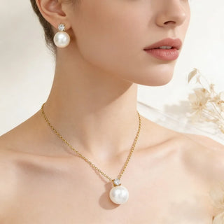 Pearl Zircon Jewelry Set