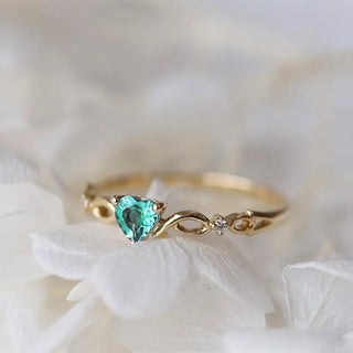 Zircon Heart Ring