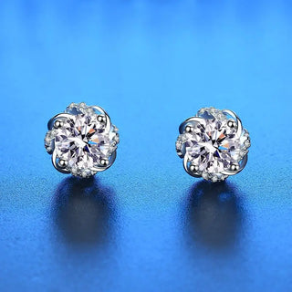 Zircon Silver Stud Earrings
