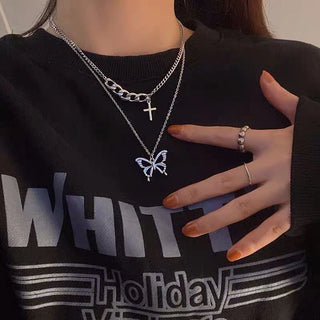 Chain Layered Pendant Necklace