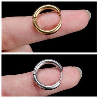 Zircon Gold Hoop Earrings