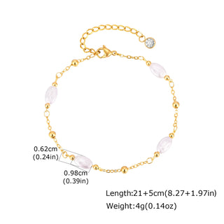 Pearl Gold Anklet