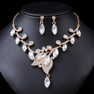 Crystal Gold Jewelry Set