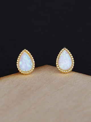 Zircon Gold Stud Earrings 3