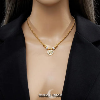 Zircon Stainless Pendant Necklace