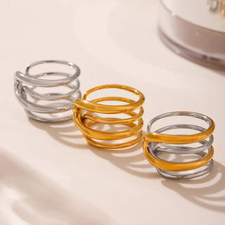 Gold Stainless Ring 4