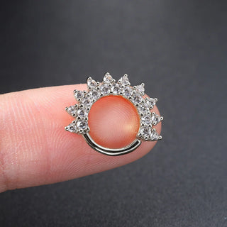 Zircon Gold Hoop Earrings