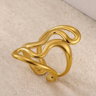 Gold Stainless Ring 2