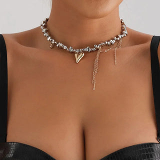 Beaded Tassel Pendant Necklace