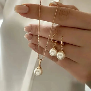 Pearl Pendant Jewelry Set 2