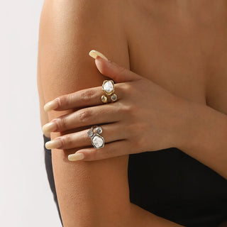 Pearl Zircon Ring