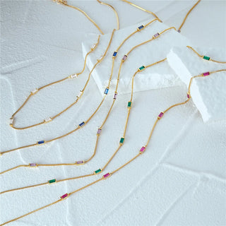 Zircon Gold Choker Necklace