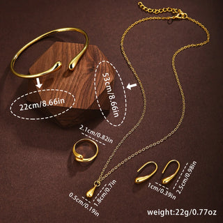 Gold Pendant Jewelry Set
