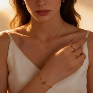 Gold Stainless Jewelry Set 2