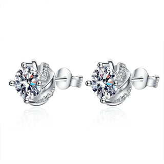Zircon Silver Stud Earrings